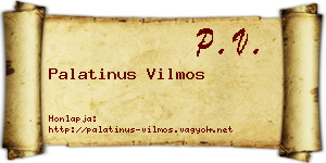 Palatinus Vilmos névjegykártya